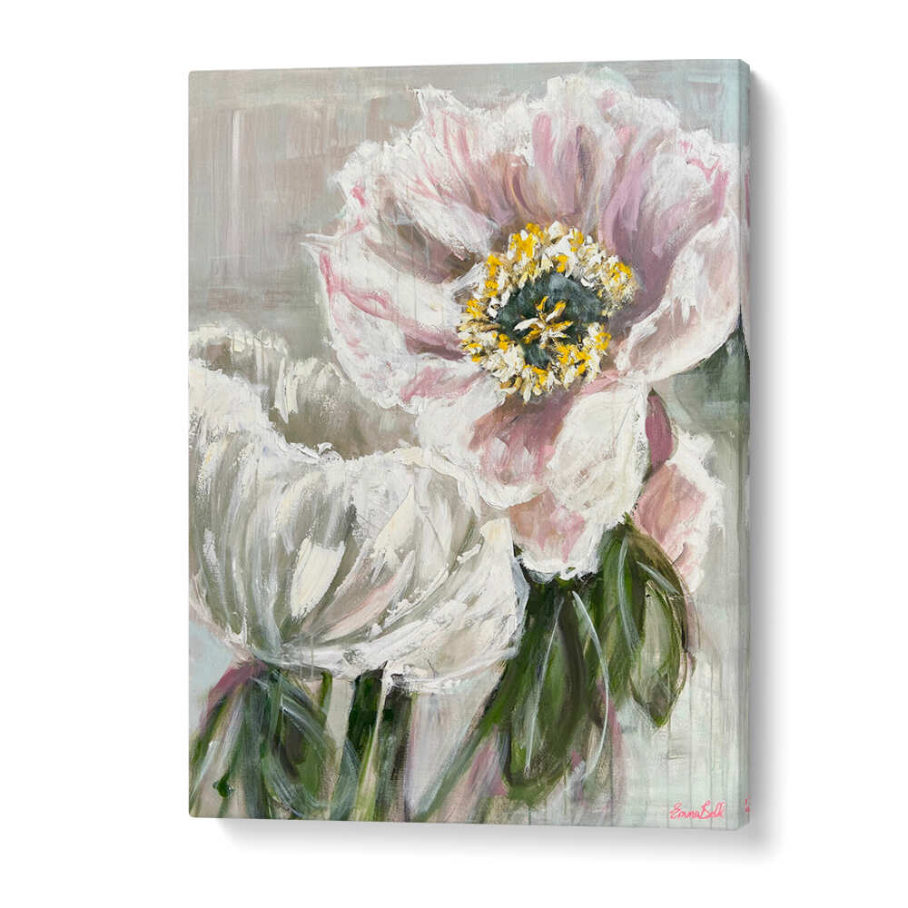Transform your space with DELICATE WHITE AND PINK FLOWERS, FLORAL FLOWER PAINTINGS that capture nature's beauty.
