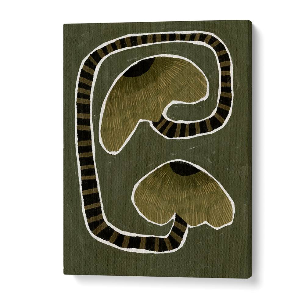 Stylish DELICATE BLOOM GREEN II, FLORAL FLOWER PAINTINGS featuring elegant floral designs on a rich green background.