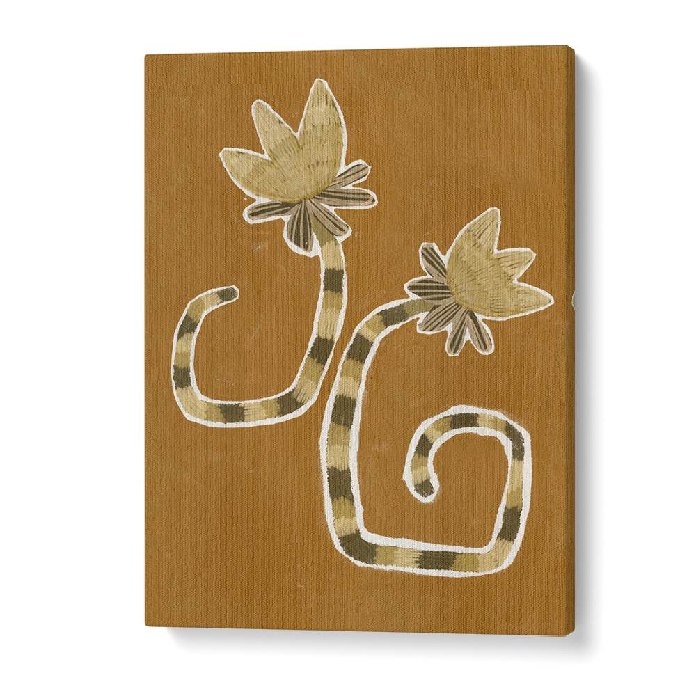 Delicate Bloom X, floral flower paintings featuring elegant blooms on a warm background, perfect for nature lovers.