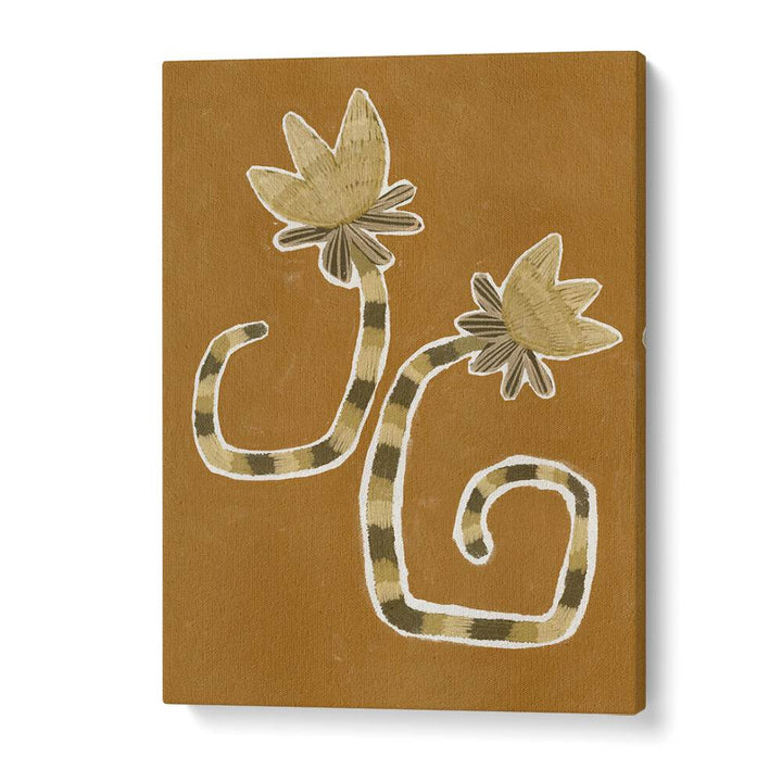 Delicate Bloom X, floral flower paintings featuring elegant blooms on a warm background, perfect for nature lovers.