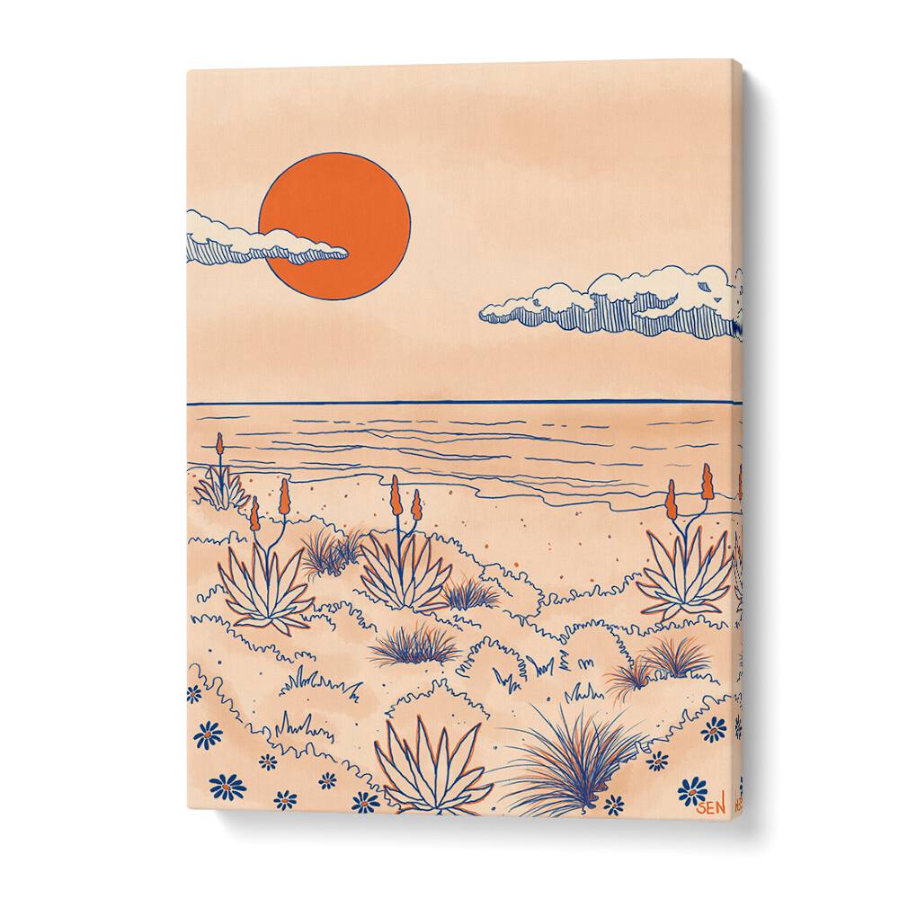 Transform your space with DUNES DREAM, LANDSCAPE PAINTINGS showcasing serene dunes and vibrant sunsets.