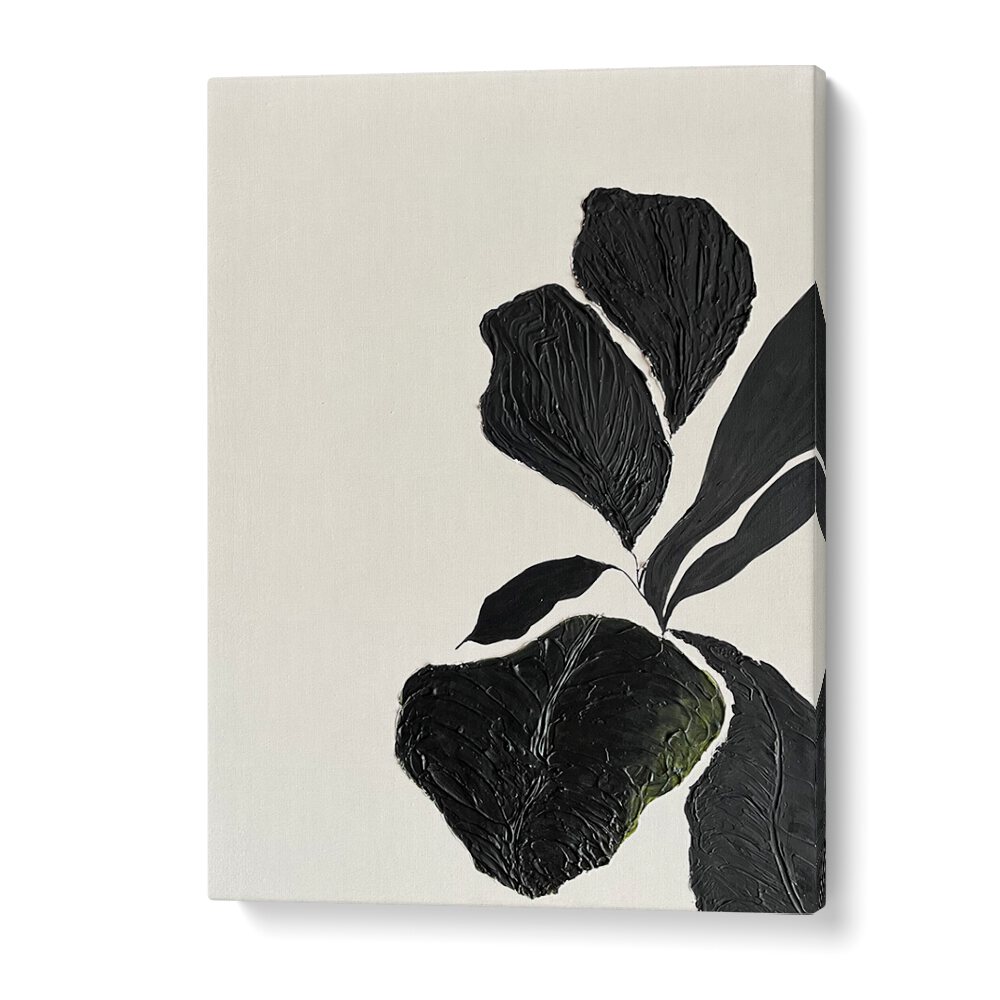 Stylish black floral design from THE MUTUAL FEELING - I, FLORAL FLOWER PAINTINGS, enhancing any space beautifully.