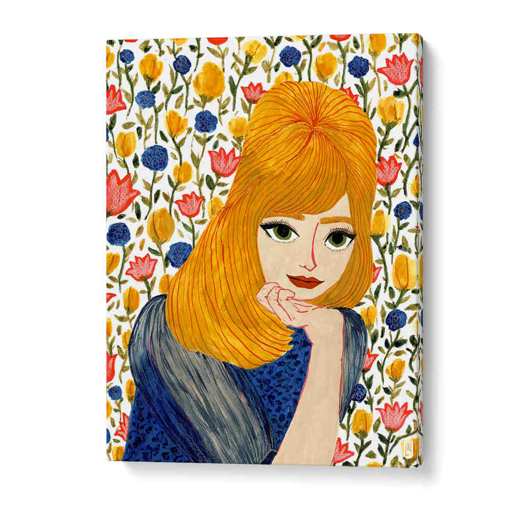 FLORAL BABY PORTRAIT I , PORTRAITS & FIGURATIVE ILLUSTRATIONS