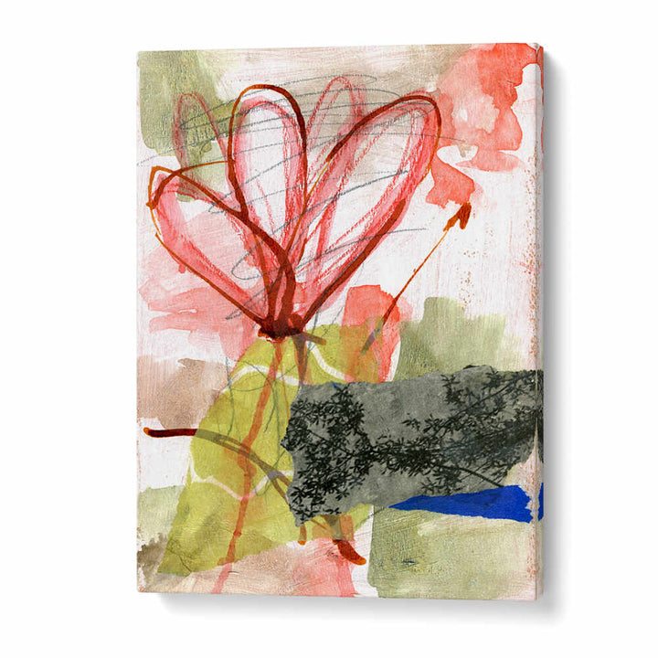 IN A MOOD FOR RED , FLORAL FLOWER PAINTINGS