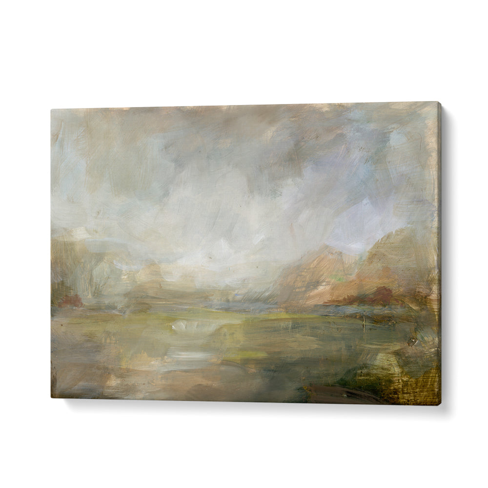 Serene MISTY MORNING VISTA, LANDSCAPE PAINTINGS art piece, perfect for enhancing your tranquil living space.