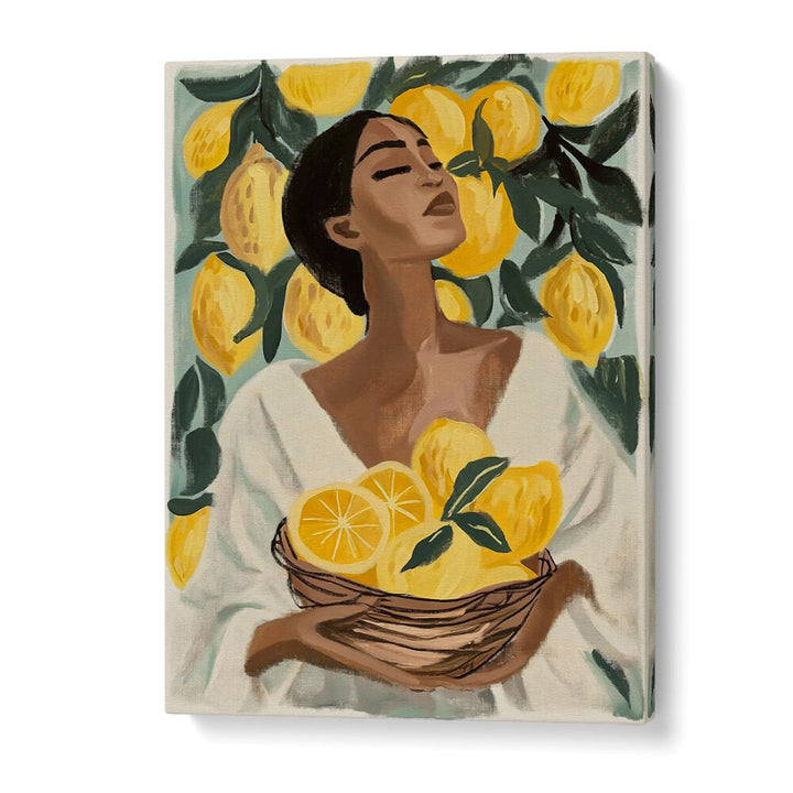 Brighten your space with LEMON TREE, PORTRAITS: a vibrant art print exuding Mediterranean charm and nature's abundance.