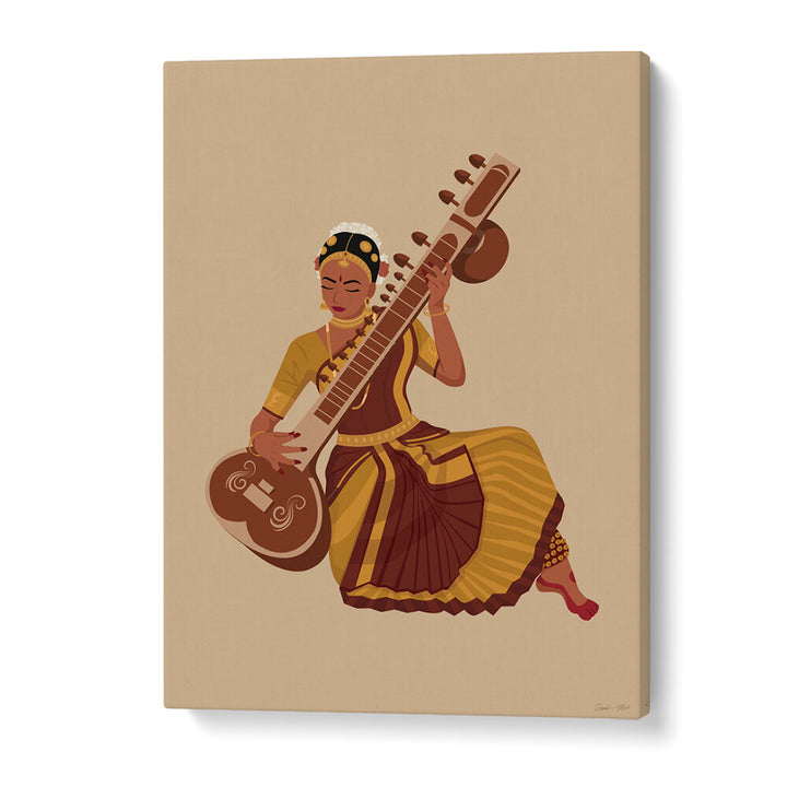 MELODY OF STRINGS , INDIAN ART PAINTINGS