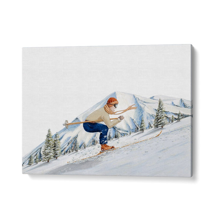 Stylish PARADOXICA, SPORTS POSTERS featuring a vintage skier, perfect for luxury home decor enthusiasts.