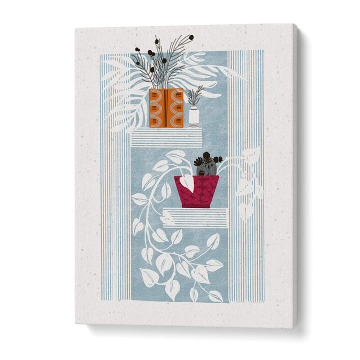 SHELVED SERENITY , FLORAL FLOWER PAINTINGS