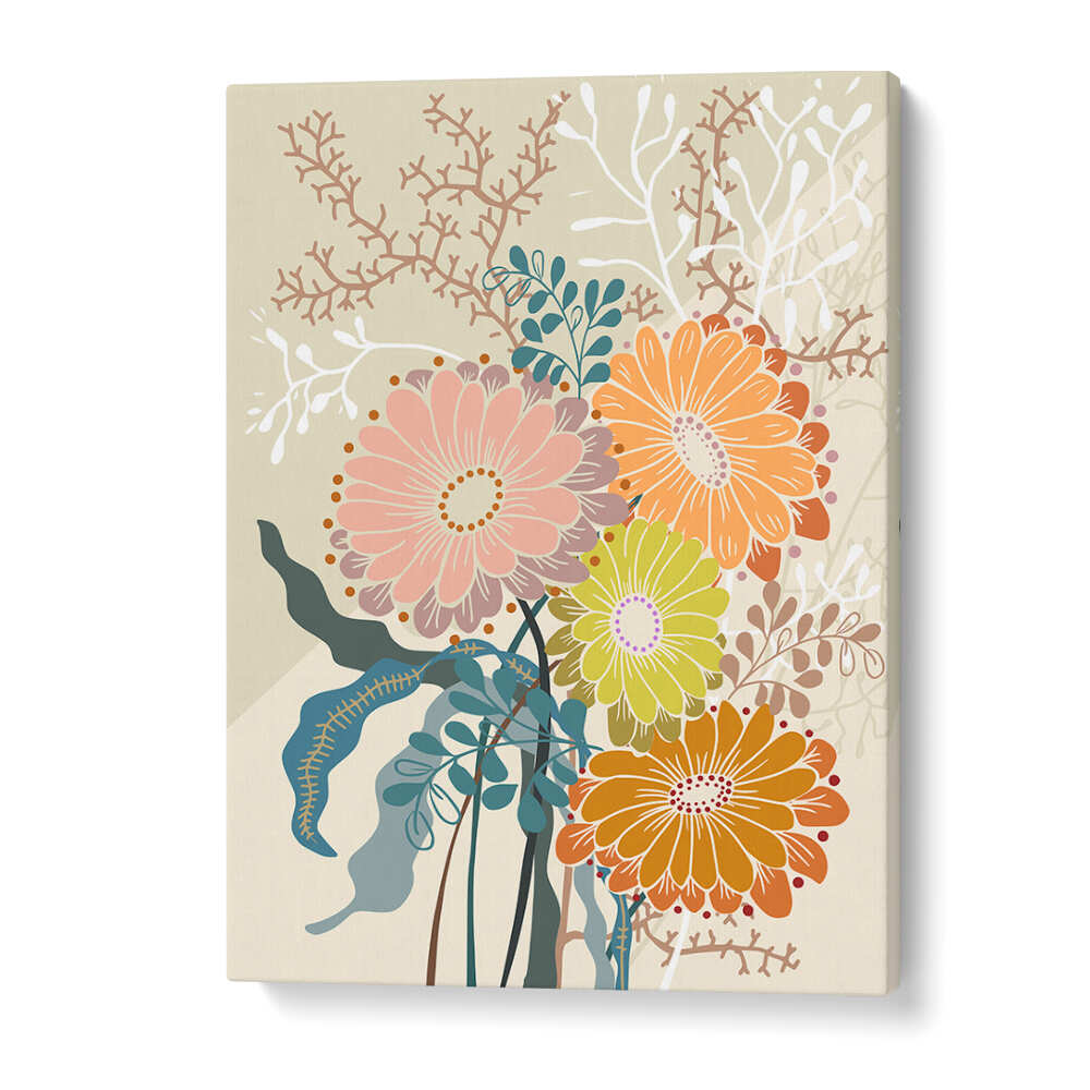 Vibrant SPRINGTIME I, FLORAL FLOWER PAINTINGS showcasing bold flowers to enhance your living space.