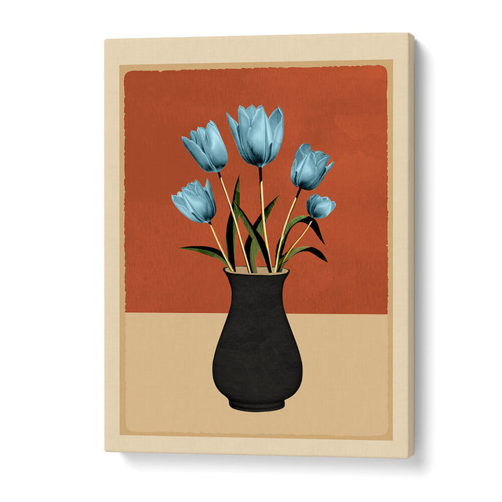 TULIPS IN VASE III , BOHO ART PAINTINGS