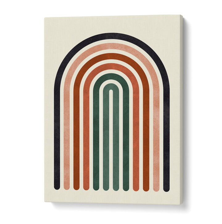 LINES AND ARCS V, BOHO ART PAINTINGS features vibrant arches in earthy tones, perfect for modern decor.