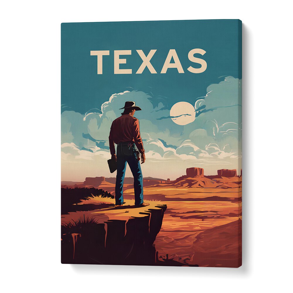 TEXAS, COWBOY painting by Andreas Magnusson captures the rugged beauty and spirit of the Lone Star State.