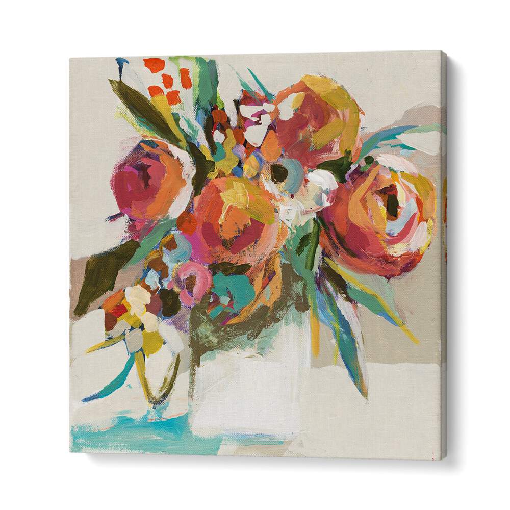 Vibrant AUTUMN BOUQUET, FLORAL FLOWER PAINTINGS featuring bold brushstrokes, perfect for enhancing any living space.