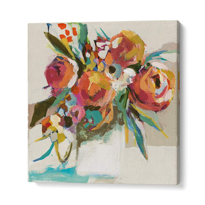 Vibrant AUTUMN BOUQUET, FLORAL FLOWER PAINTINGS featuring bold brushstrokes, perfect for enhancing any living space.