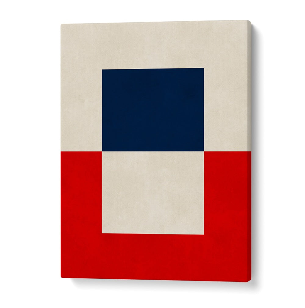 Modern geometric design featuring bold colors in OVERLAPPING VI, GEOMETRIC ART PRINTS for stylish decor.