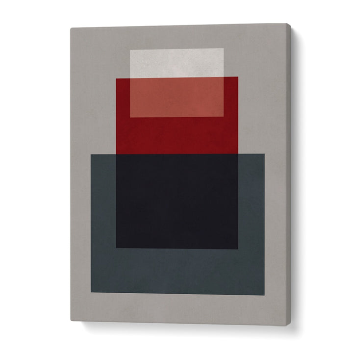 Stylish OVERLAPPING VII, GEOMETRIC ART PRINTS featuring layered shapes in bold colors, perfect for modern decor.
