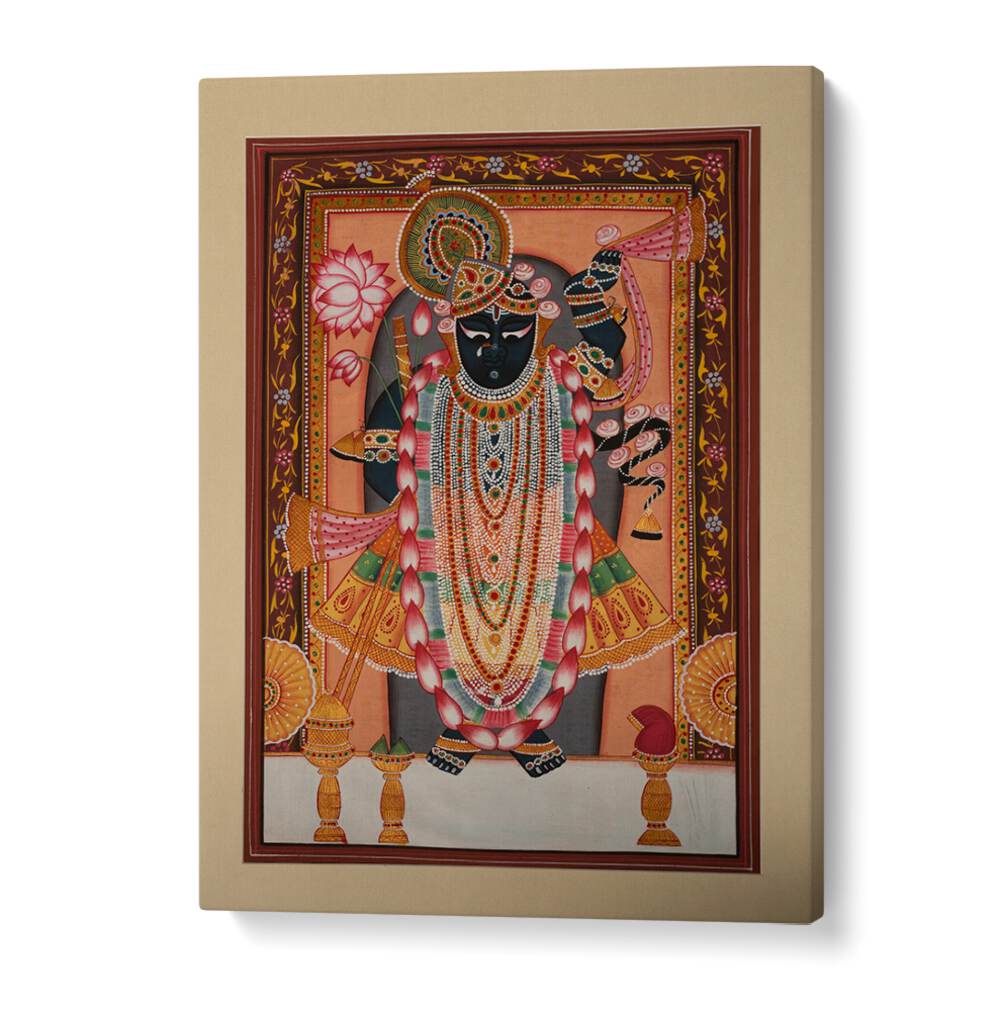 Exquisite SHRINATH JI II, INDIAN ART PAINTINGS showcasing traditional artistry, perfect for vibrant home decor.