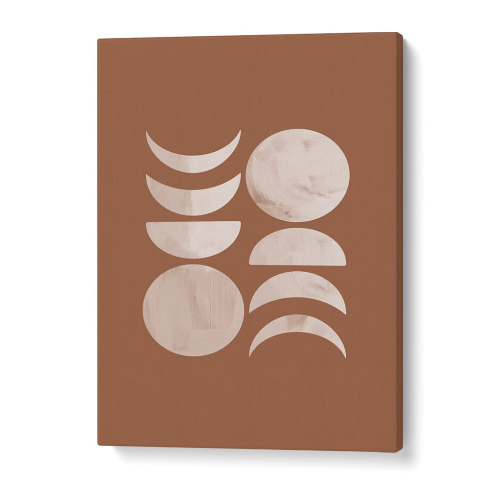 Elegant MOON PHASE III, BOHO ART PAINTINGS canvas showcasing lunar phases, perfect for modern home décor.