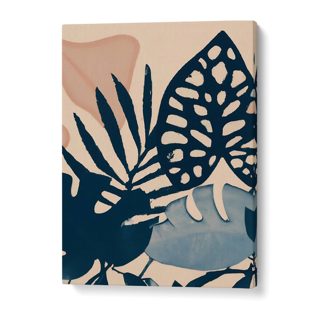 POWDER PINK LEAVES , FLORAL FLOWER PAINTINGS with delicate pink petals and elegant leaves, perfect for stylish home decor.
