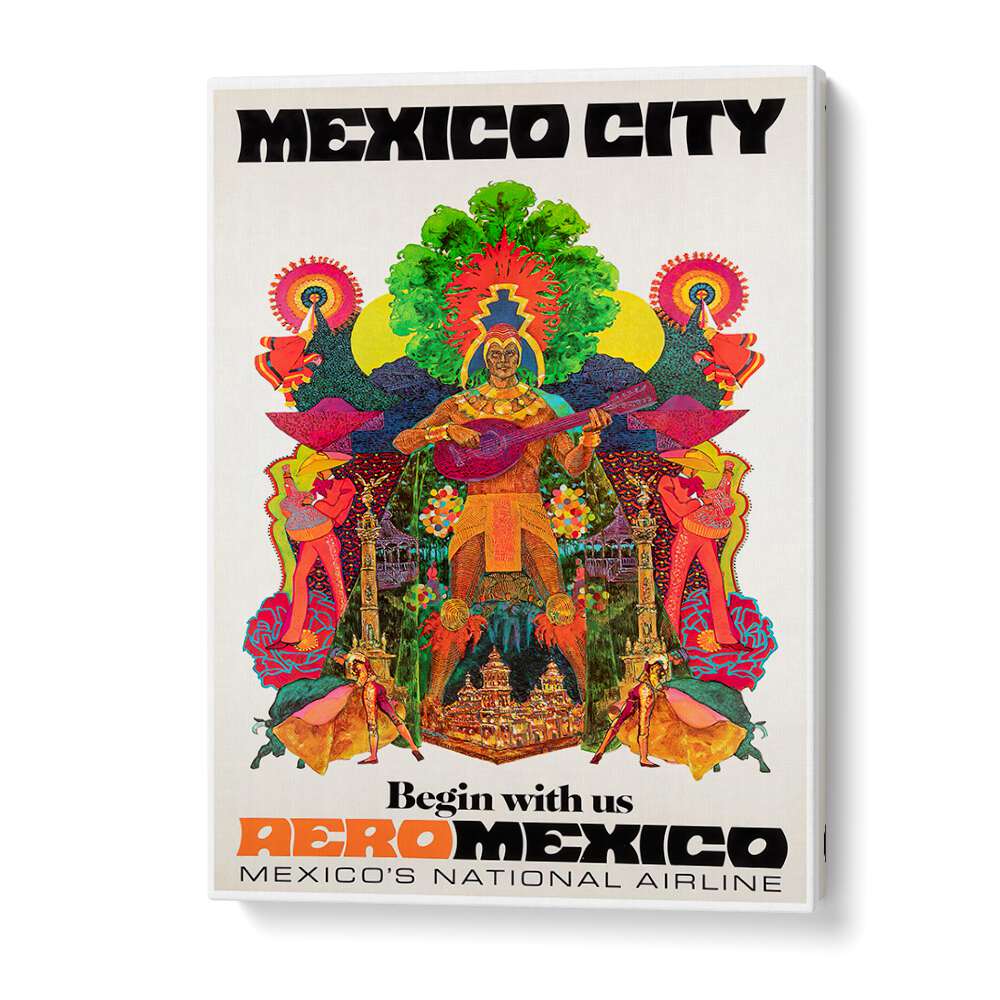 Vibrant MEXICO CITY II, VINTAGE TRAVEL POSTERS showcase the essence of Mexico's culture, perfect for home decor.