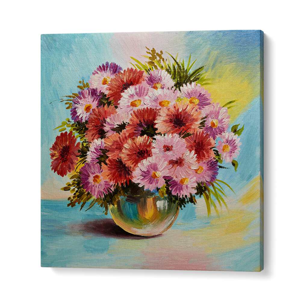 Bright floral arrangement in a vase, showcasing charm from FLORAL DUETS III, VINTAGE EUROPEAN PAINTINGS collection.