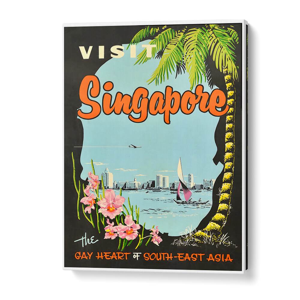 Stunning SINGAPORE III, VINTAGE TRAVEL POSTERS showcasing iconic landmarks and vibrant culture of Singapore.