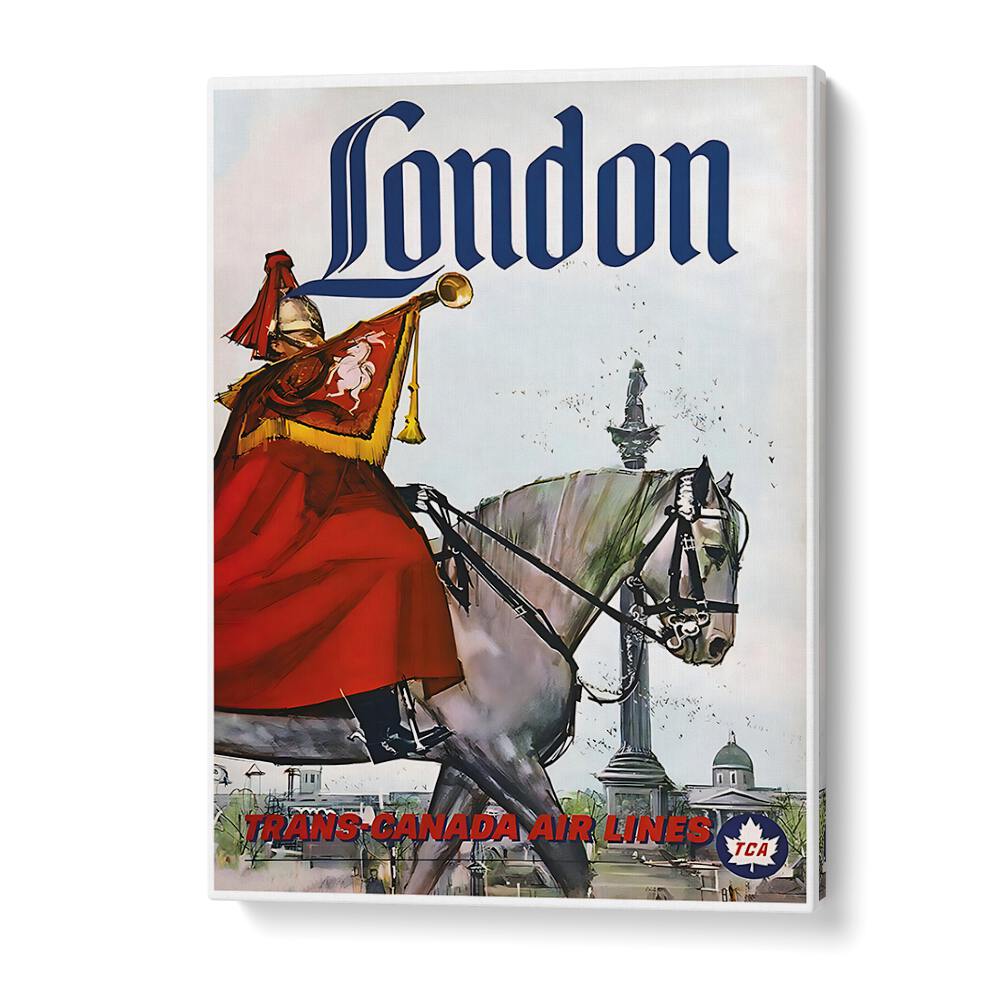 LONDON I, VINTAGE TRAVEL POSTERS showcase a retro design capturing the charm of London’s historic elegance.