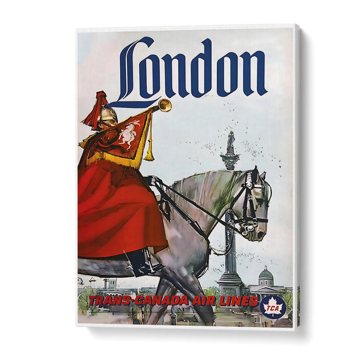 LONDON I, VINTAGE TRAVEL POSTERS showcase a retro design capturing the charm of London’s historic elegance.