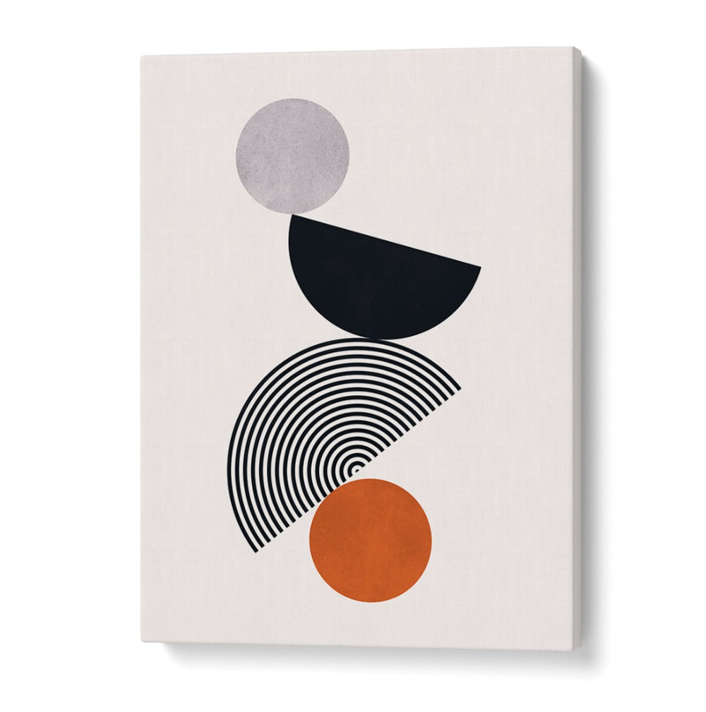 Colorful geometric shapes in BALANCE I, BOHO ART PAINTINGS, bringing serenity and style to your space.