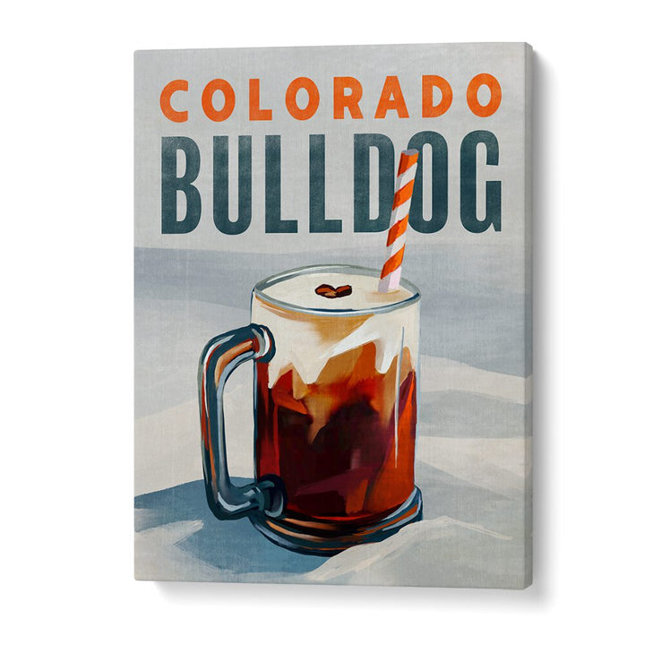 Vibrant Colorado Bulldog, Bar art print captures the essence of café culture for your home decor.