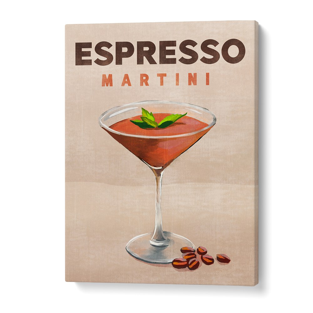 Chic Espresso Martini, Bar decor art print, perfect for enhancing your café's sophisticated ambiance.