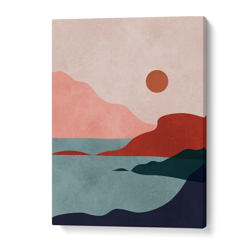 Colorful abstract WATERCOLOR XI, LANDSCAPE PAINTINGS print, perfect for enhancing any modern decor.
