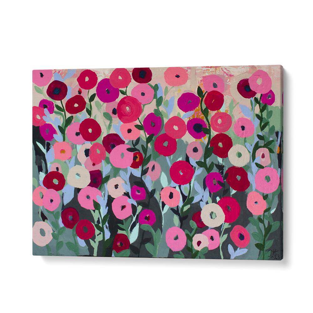Vibrant UNTAMED BLOSSOMS, FLORAL FLOWER PAINTINGS showcase colorful wildflowers, brightening any space beautifully.
