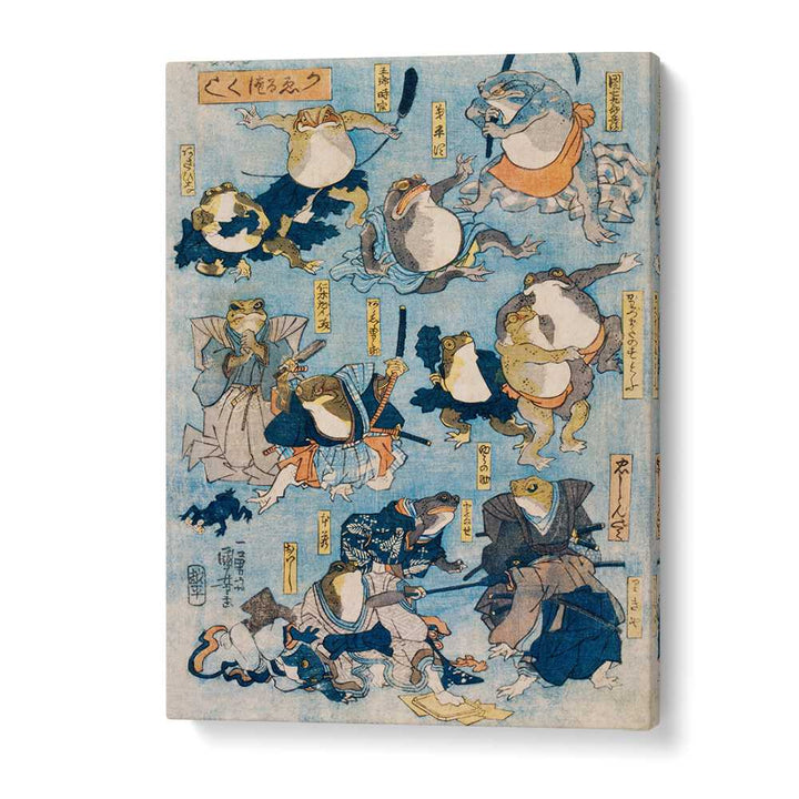 FAMOUS HEROES OF THE KABUKI , VINTAGE PAINTINGS