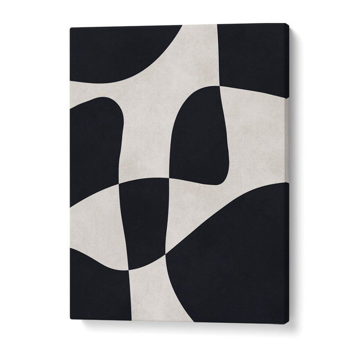 CURVED SHAPES 3, ABSTRACT PAINTINGS showcases a striking design of smooth curves and bold contrasts, perfect for modern decor.