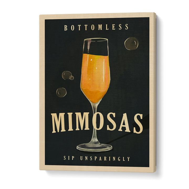 Bottomless Mimosas Cocktail Bar art elevates your space with classic elegance and vibrant style. Perfect for home bars.