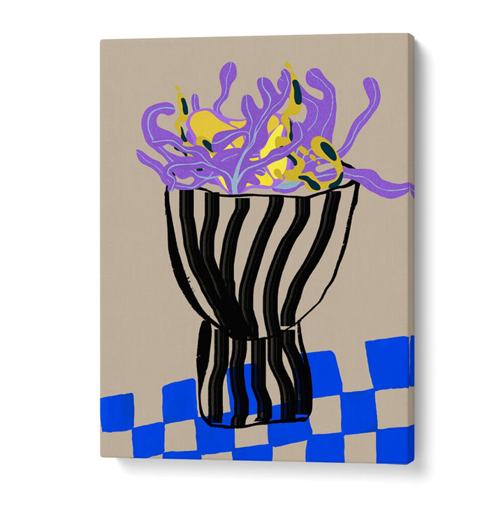 Stylish MODERN VASE with vibrant ABSTRACT PAINTINGS adds a pop of color to elevate your home décor effortlessly.