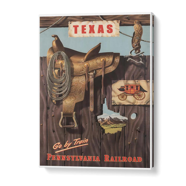 TEXAS I, VINTAGE TRAVEL POSTERS showcase iconic Texas charm with stunning art capturing its spirit and history.