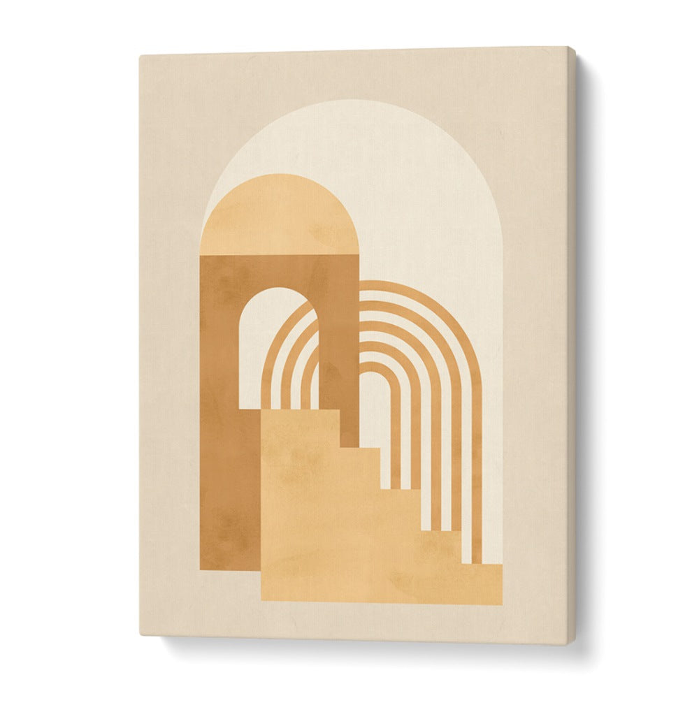Geometric composition in warm tones, perfect for elevating your space with COMPOSITION, BOHO ART PAINTINGS.
