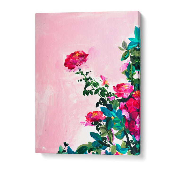 ROSE GARDEN I , FLORAL FLOWER PAINTINGS