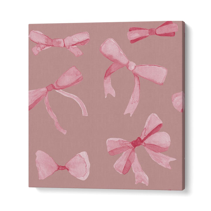 Vibrant WATER COLOUR BOW VII, FASHION POSTERS featuring beautifully crafted pink bows, perfect for art lovers.