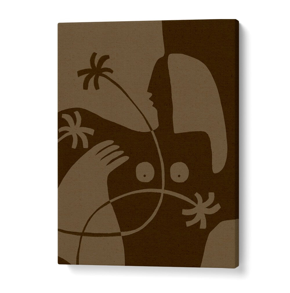 THE LAND STORY VI, BOHO ART PAINTINGS showcases abstract nature-inspired design in rich earthy tones.