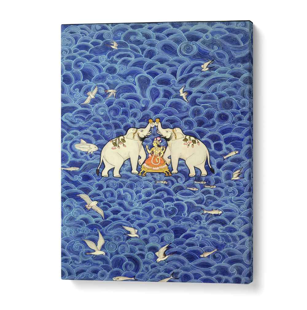 SHRI LAXMI, INDIAN ART PAINTINGS feature vibrant colors and intricate designs, perfect for enhancing your decor.