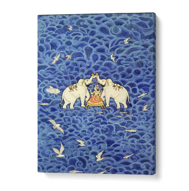 SHRI LAXMI, INDIAN ART PAINTINGS feature vibrant colors and intricate designs, perfect for enhancing your decor.