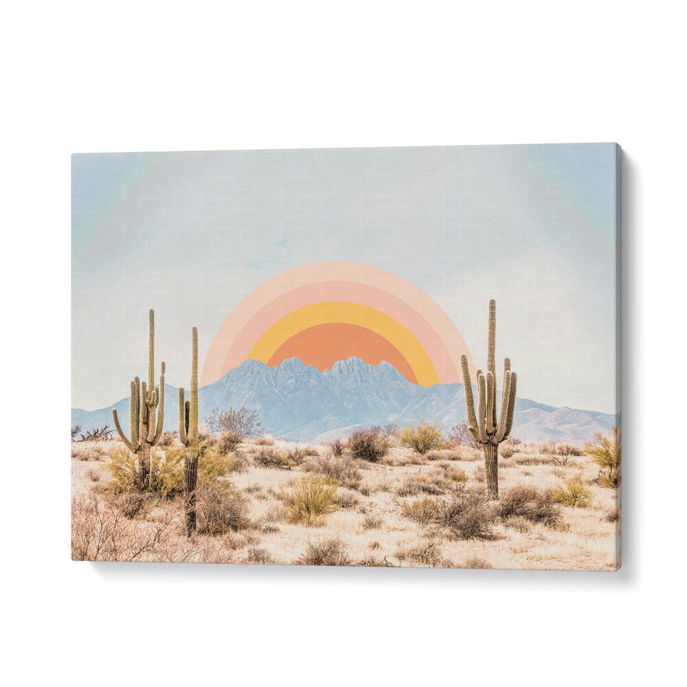 Captivating ARIZONA SUNRISE, LANDSCAPE PAINTINGS featuring serene desert scenery and warm colors for your home decor.