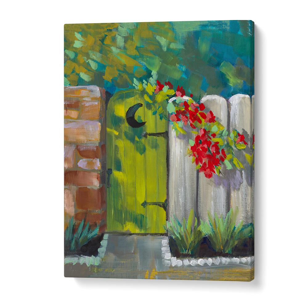 Vibrant MOON DOOR, FLORAL FLOWER PAINTINGS enliven any space with enchanting colors and abstract floral beauty.