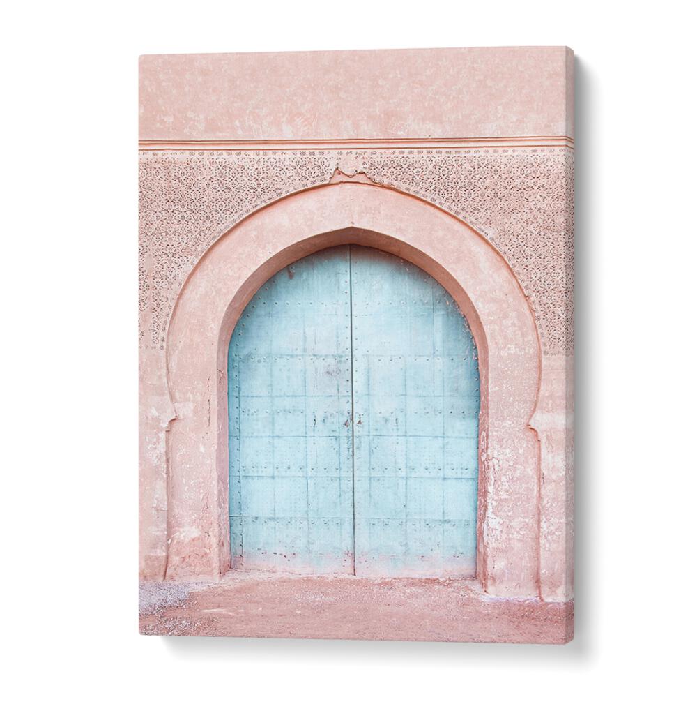 Vibrant TURQUOISE DOOR, INDIAN ART PAINTINGS, adds style and character to any living space with its stunning design.