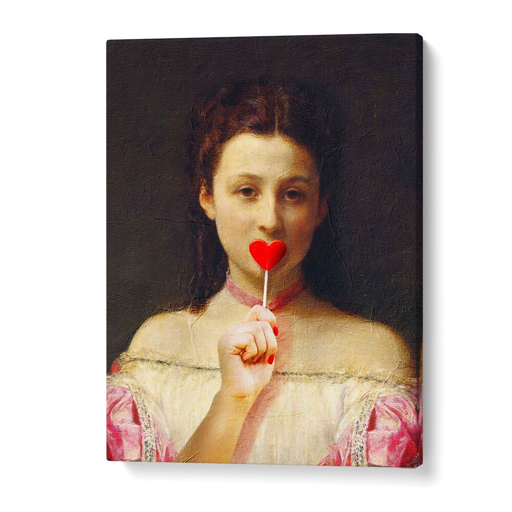 Whimsical LOLLIPOP GIRL, ALTERED ART PRINTS by Dikhotomy adds a delightful touch to any decor.