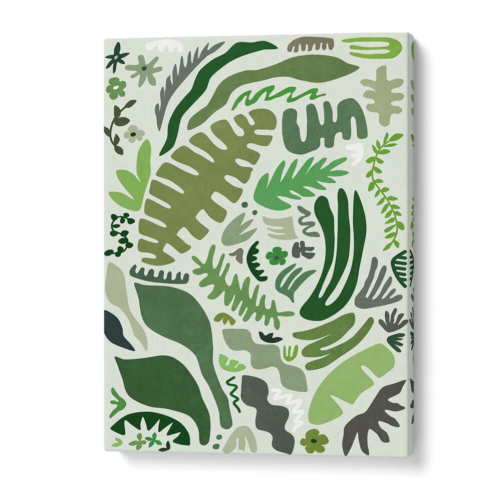 Vibrant GREEN GARDEN, FLORAL FLOWER PAINTINGS showcase botanical beauty, perfect for any home or office decor.